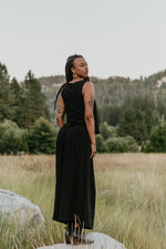 Rue Pants in Black Linen PinStripe