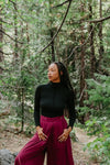 Wavy top in Black Cotton Knit