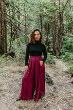 Rue Pants in Merlot Challis