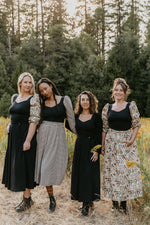 Elizabeth Top in Black on Tarot Cotton