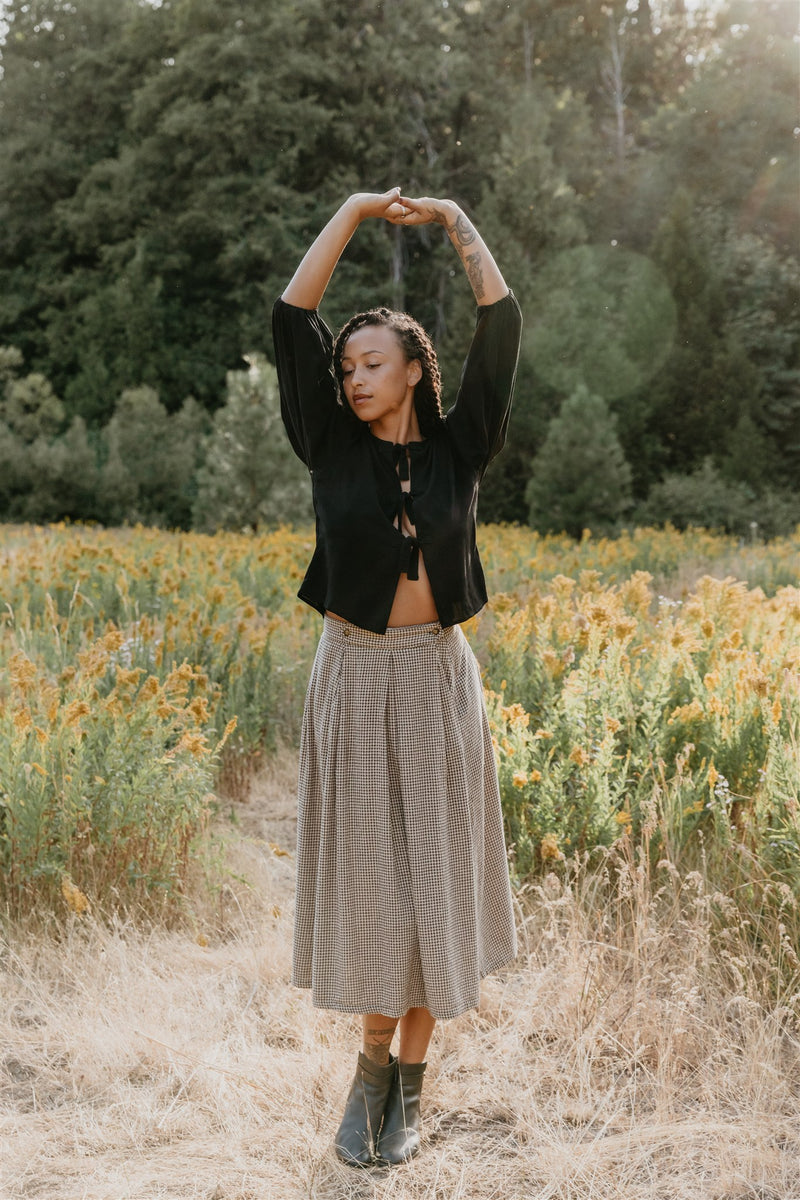 Rue Skirt in Cotton Gingham