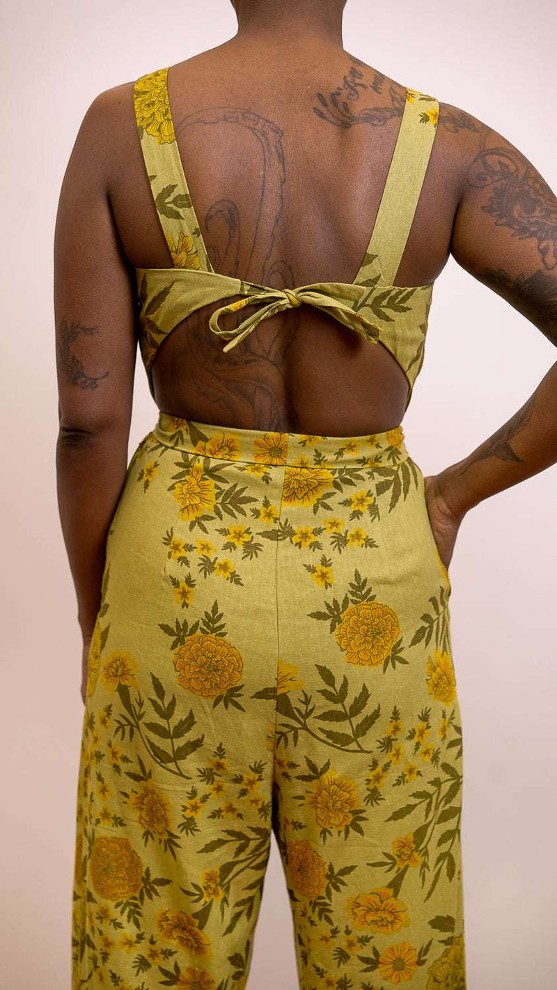 Liberty Jumpsuit in Mustard Marigold