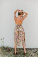 Myrah Dress in Muted Floral Crepe
