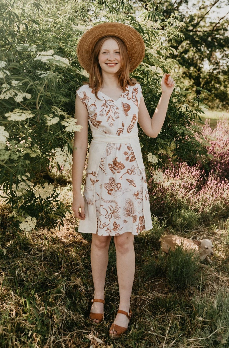 Izzy Dress in Wild Oat Woodland Wonder