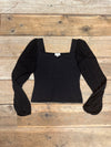 Elizabeth Top in Black on Black