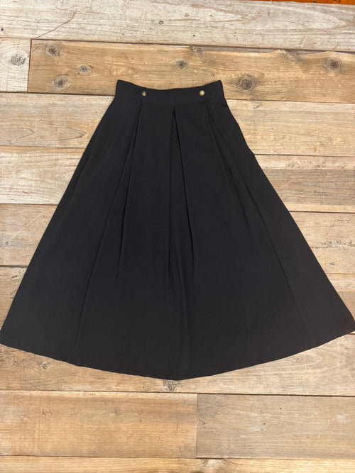 Rue Skirt in Black Crepe
