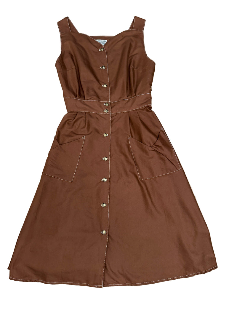 bed sheet maxi dress Sheet Dress in One of a Kind in Large Large / Chocolate Brown
