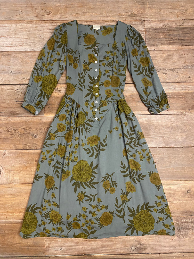 Prairie Dress in Slate Marigold M Prairie Dress in Slate Marigold M