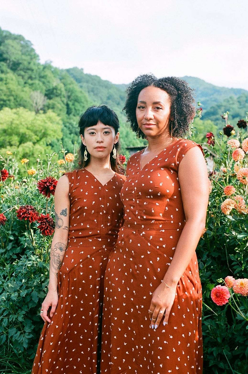 Xena Dress in Hazel Calico Flower