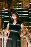 Xena Dress in Black Linen