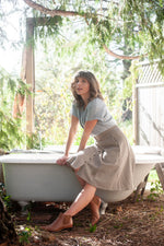 Bae Skirt in Black & Oat Cotton Gingham
