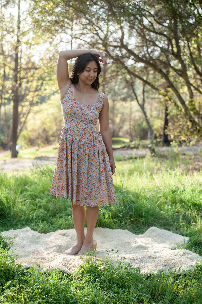 calico dress Agnes dress in Calico Bloom Challis S