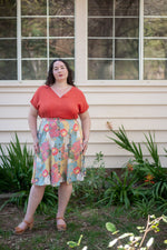 Dolman Top in Coral Challis