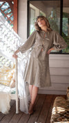 Poet Top in Black and Oat Cotton Gingham