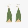 Delica Triangle with Gold Earrings