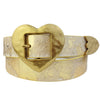 Vintage Love Heart Buckle w Cow Hair Leather Belt