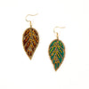 Beaded Leaves Earring
