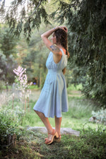 Sheet Dress in BB Blue Texture Cotton