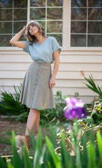 Dolman Top in BB Blue Texture Cotton