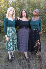 Trices Skirt in Black Floral