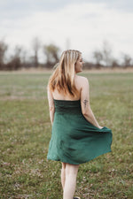 field day Dress Bedding Dress in Emerald Green Challis