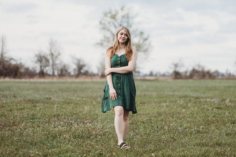Bedding Dress in Emerald Green Challis Field Day Bedding Dress in Emerald Green Challis Field Day