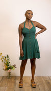 field day Dress Bedding Dress in Emerald Green Challis