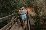 Field Day Dress Dyed Blue Slinky Dresses