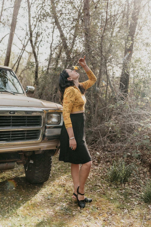 Field Day Hoodie Cropped Hoodie In Sunshine Marigold