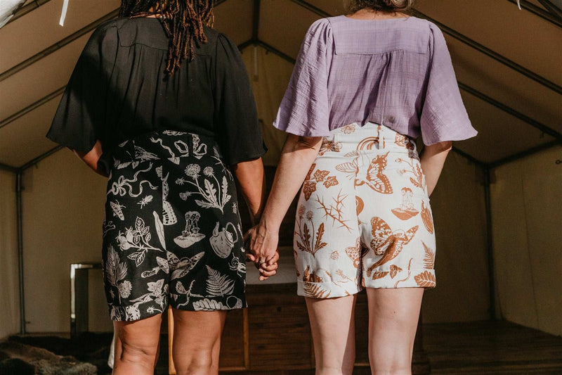 Perfect Shorts in Black Woodland Wonder