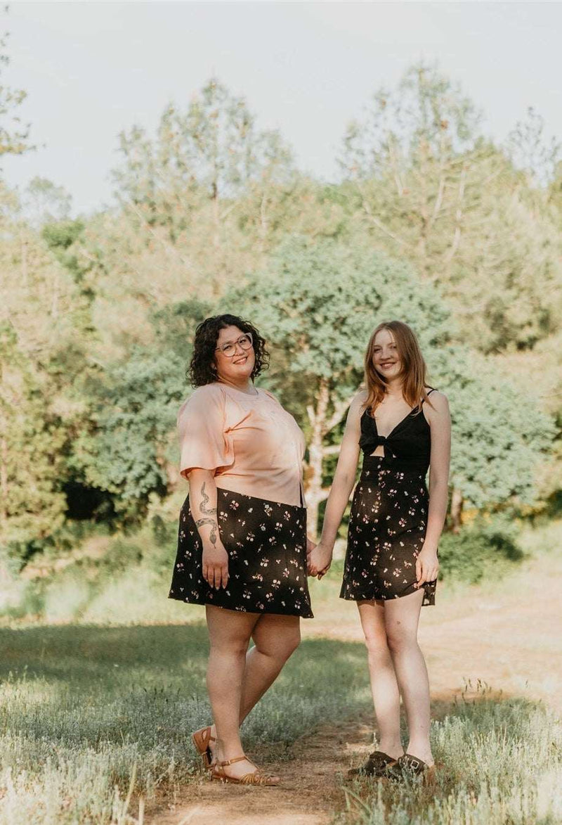 Rah Rah Skirt in Dark Floral
