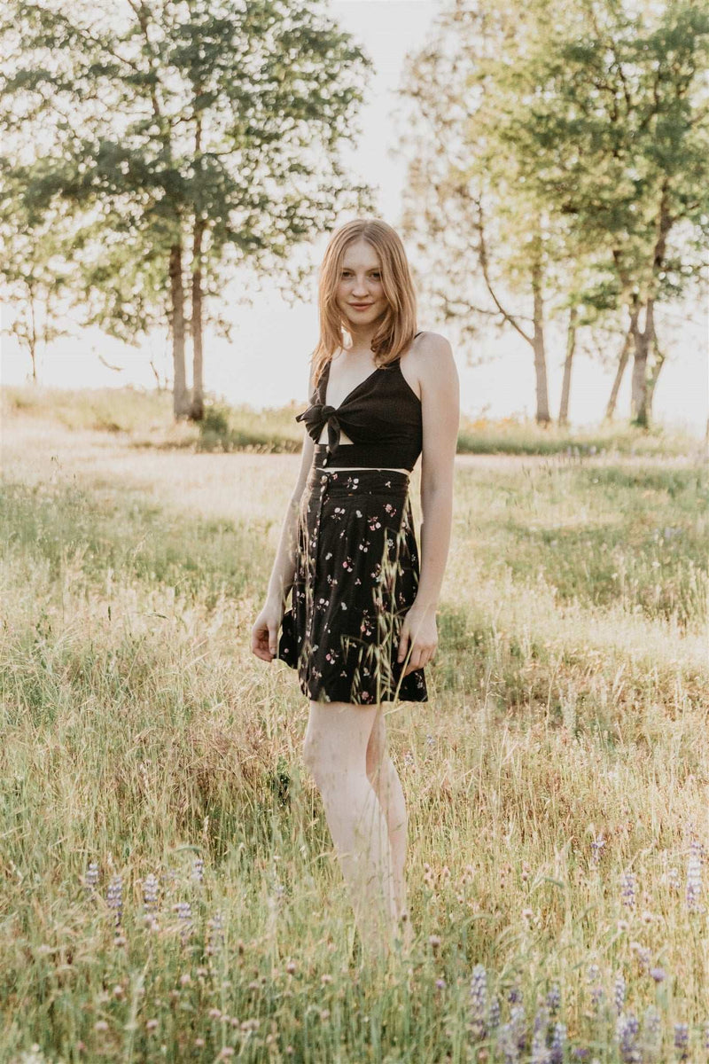 Rah Rah Skirt in Dark Floral