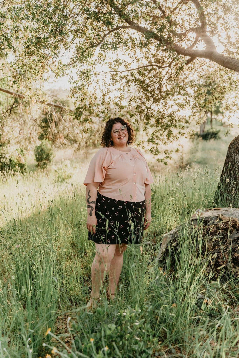 Rah Rah Skirt in Dark Floral