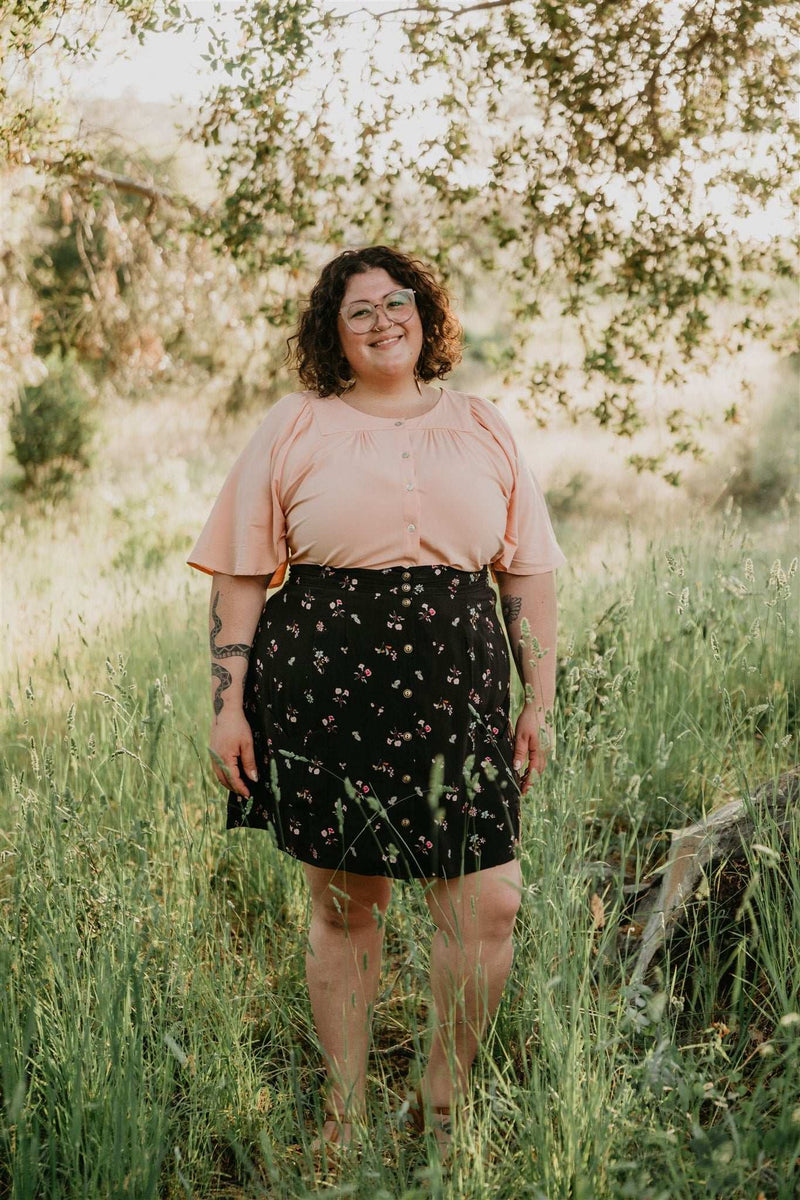 Rah Rah Skirt in Dark Floral