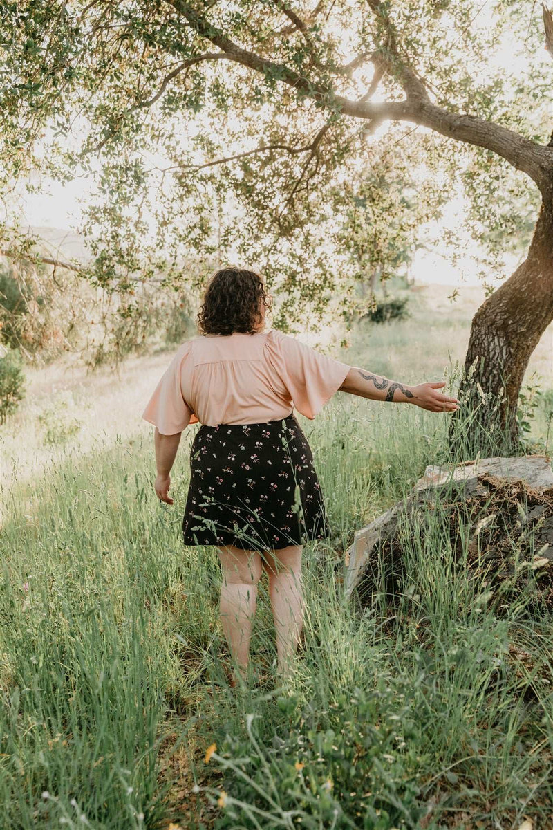 Rah Rah Skirt in Dark Floral