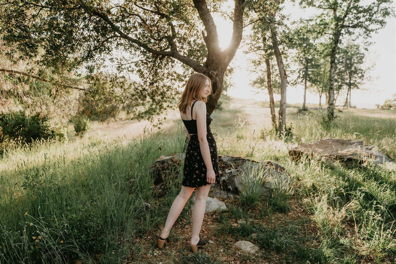 Rah Rah Skirt in Dark Floral