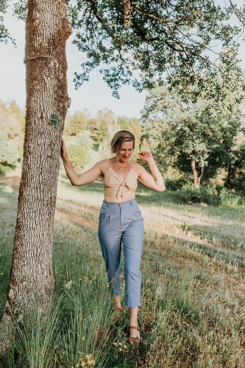 Perfect Pant in Baby Blue Linen