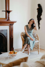 Xena Dress in Sage Green Challis