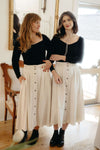Trices Skirt in Oat Cotton Crinkle