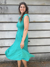 Xena Dress in Teal Challis