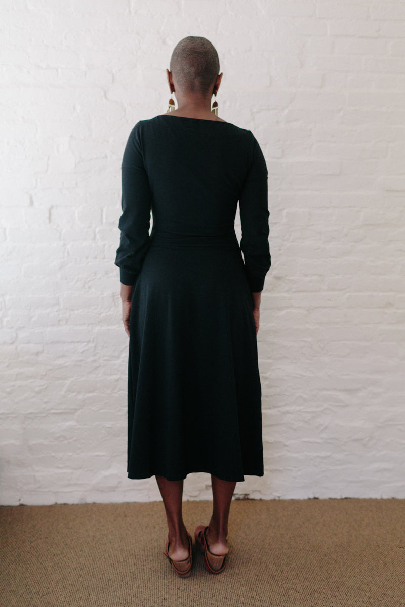 Simone Dress in Black Knit