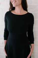 Simone Dress in Black Knit