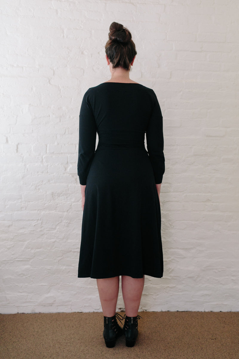 Simone Dress in Black Knit