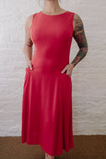 Lori Dress in Coral Challis