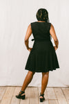 Thea Dress in Black Linen