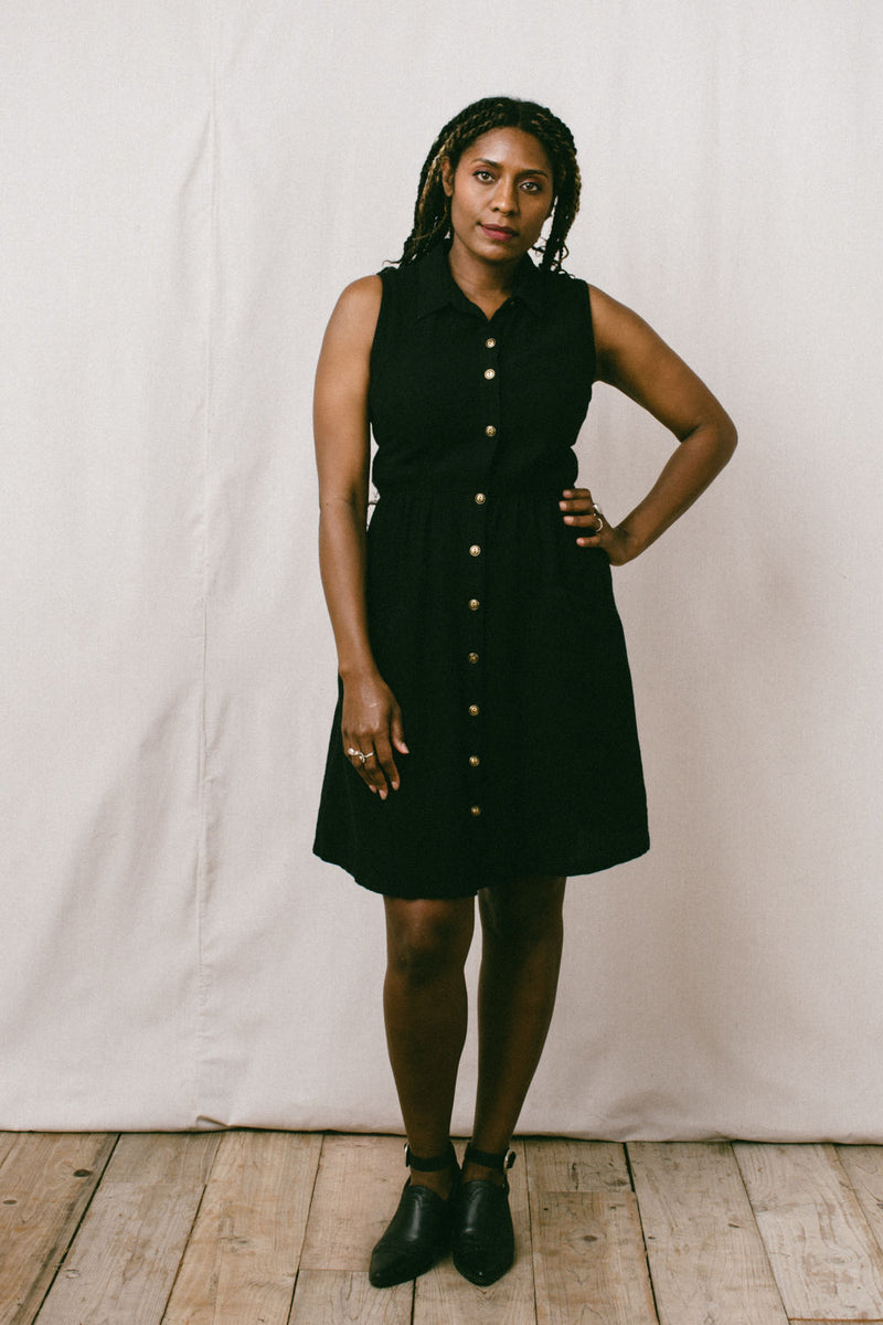 black casual day dress Casual Everyday Black Midi Dress - All Dresses