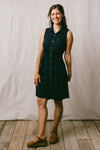 Mona Dress in Navy Challis