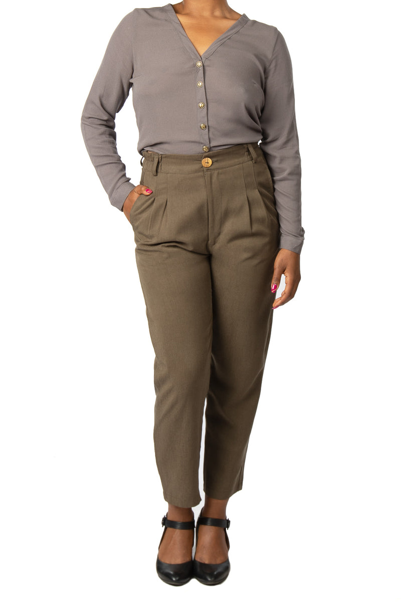 Perfect Pant 2.0 in Olive Tencel