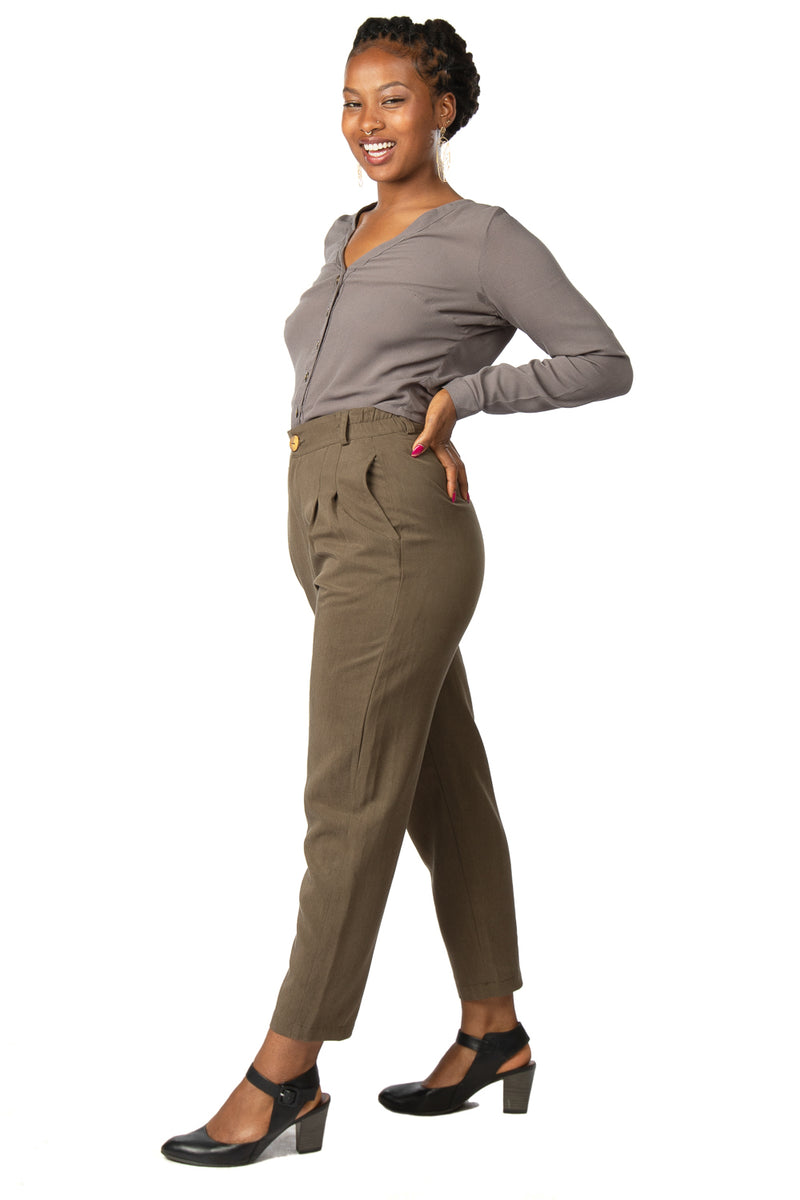 Perfect Pant 2.0 in Olive Tencel
