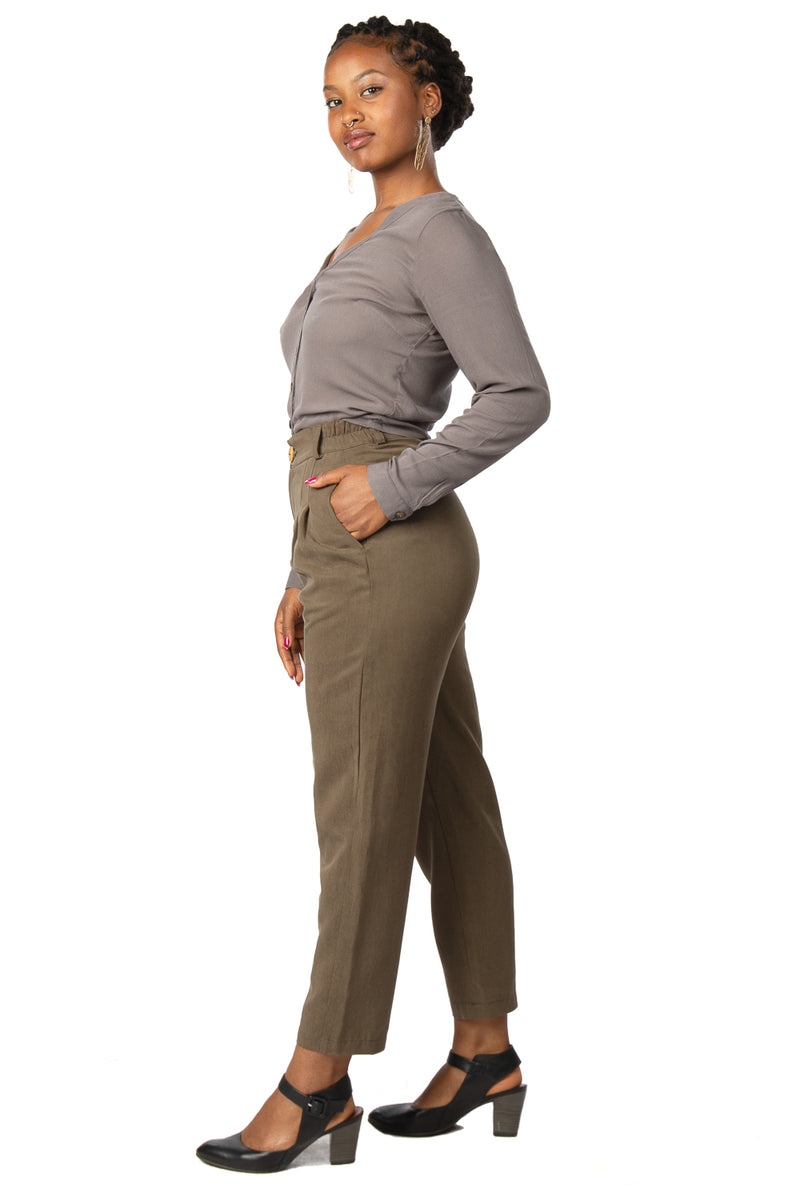 Perfect Pant 2.0 in Olive Tencel